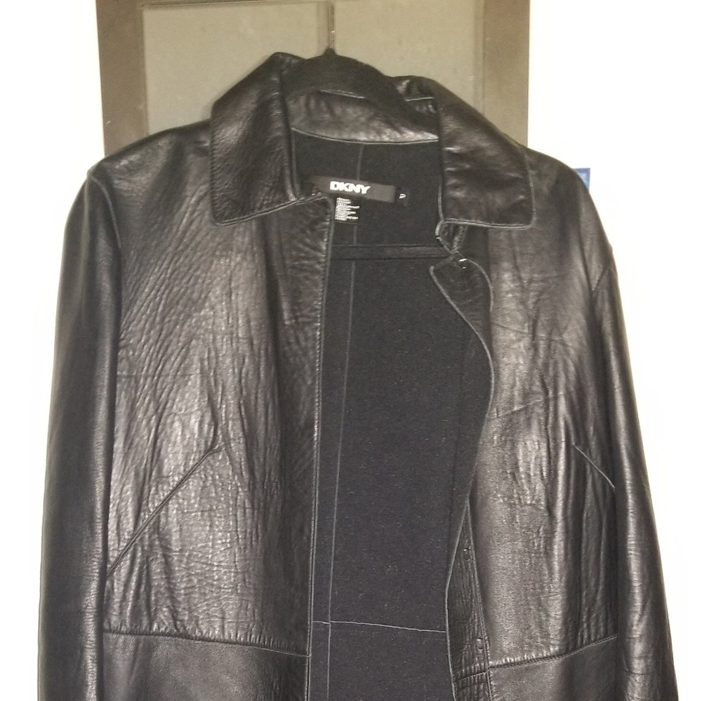 Vintage DKNY Leather Trench coat